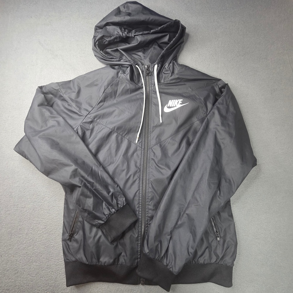 Nike Sportswear Windrunner Full Zip Hooded Jacket Black Small Windbreaker